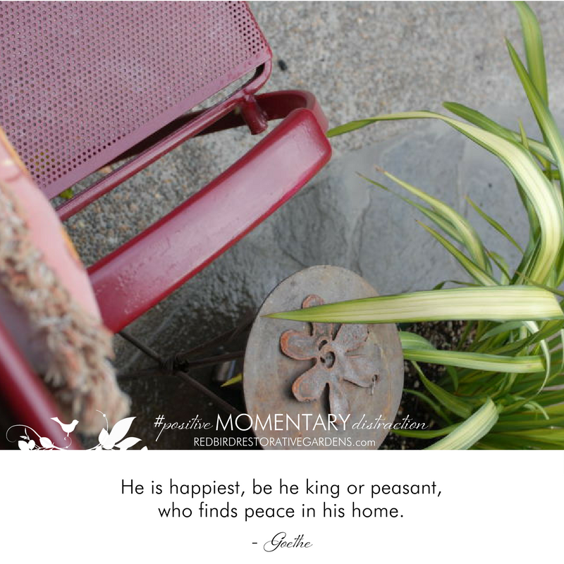 landscape chair plants RedBird Restorative Gothe quote